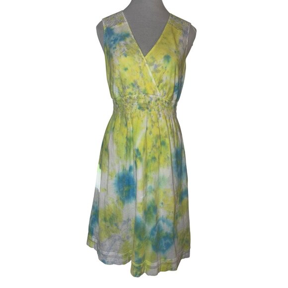Eddie Bauer Tie-Dye Sleeveless Dress With Lace Detail - Size S - Picture 1 of 8
